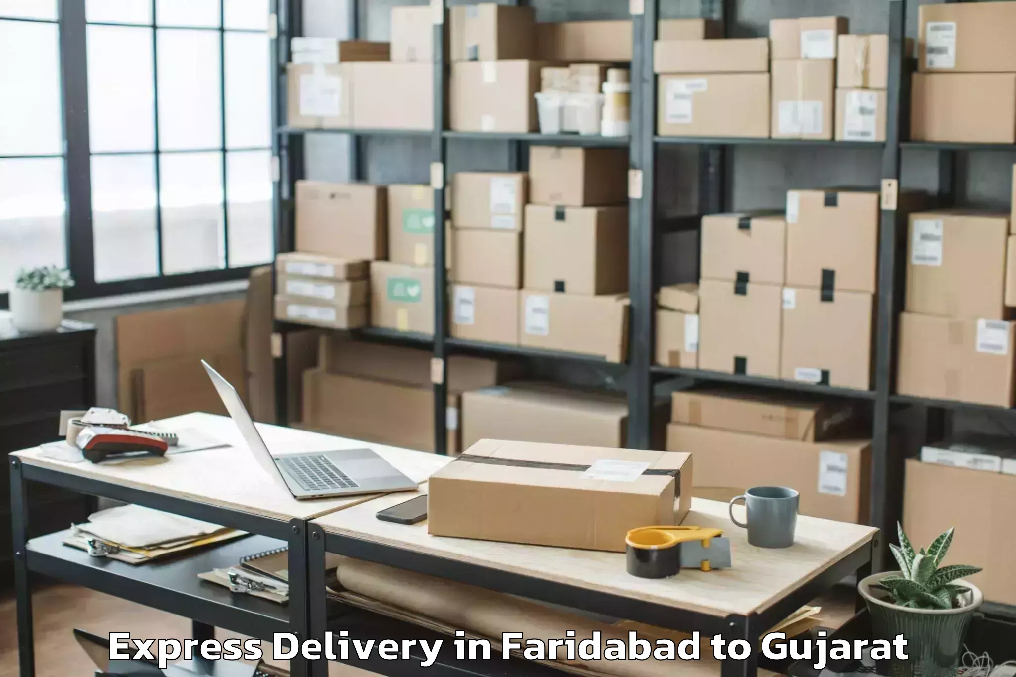 Top Faridabad to Sarangpur Express Delivery Available